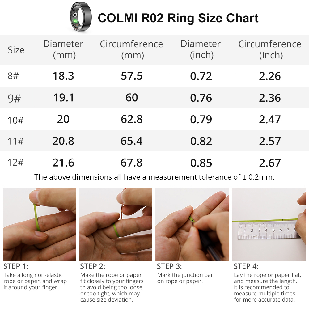 [2024 ] COLMI R02 Smart Ring M - огляд і ціна Health Monitors