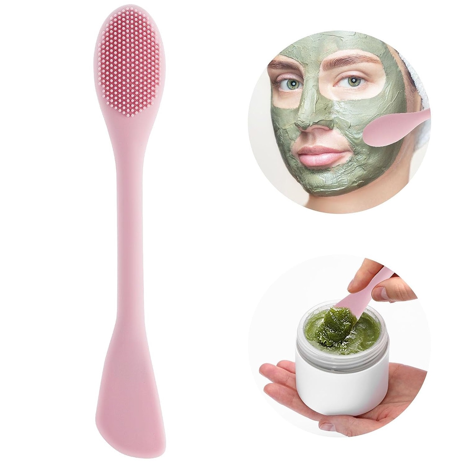 1PC Double Headed Silicone Fac - огляд і ціна Silicone Face Scrubber Electric
