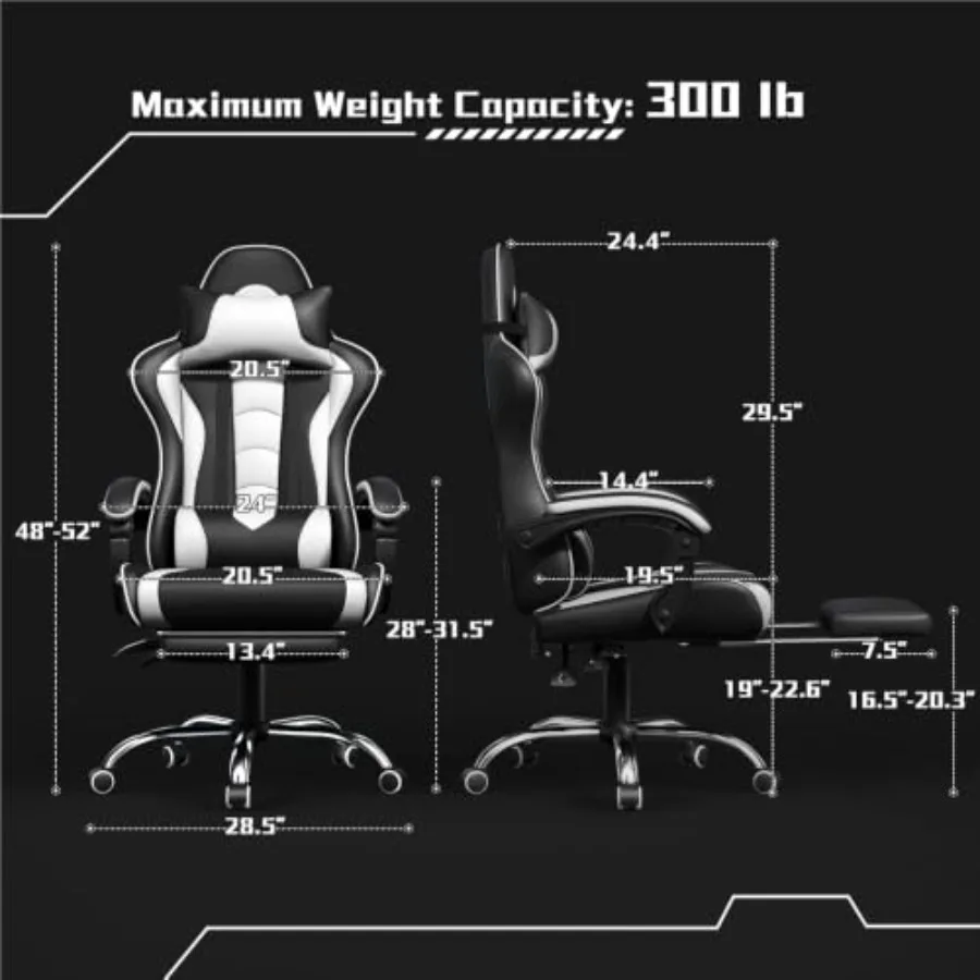 Gaming chair with footrest, ma - огляд і ціна Massage